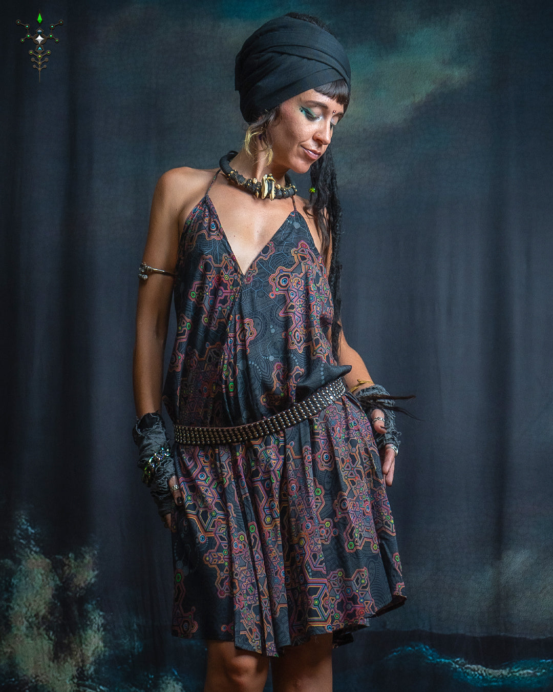 Midi Dress Triangle / Bamboo - AFRODISIAKO